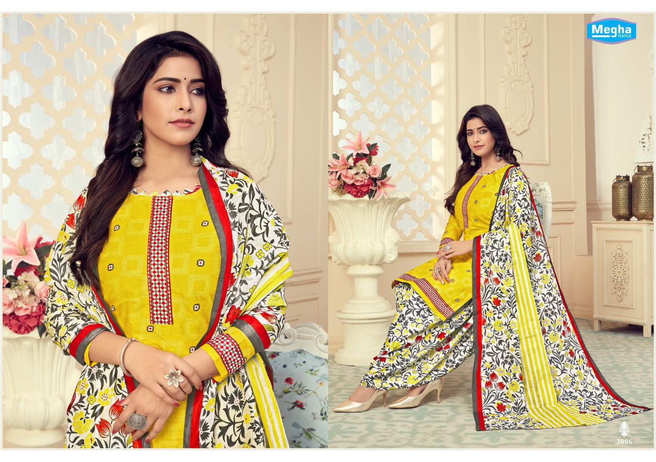 Megha Rang Resham 3 Latest Fancy Regular Wear Cotton Printed Dress Material Collection
